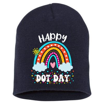 Happy International Dot Day Colorful Polka Dot Kids Short Acrylic Beanie