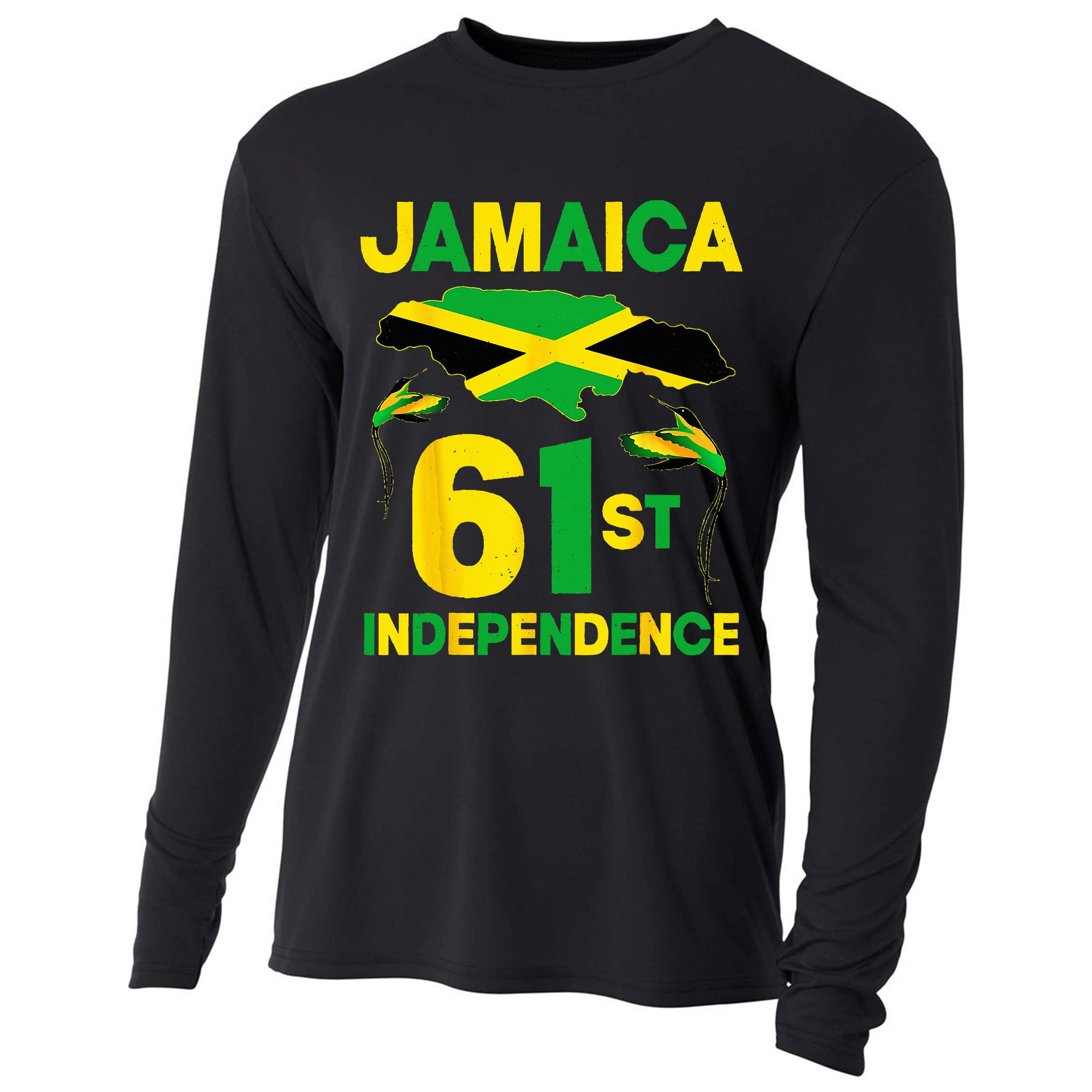 Happy Independence Day Jamaica 1962 Proud Jamaican Cooling Performance Long Sleeve Crew