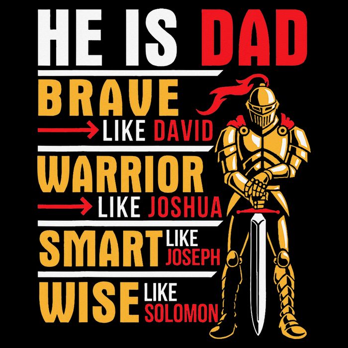 He Is Dad Brave Warrior Smart And Wise Father Daddy Papa Impact Tech Backpack