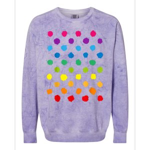 Happy International Dot Day Teacher Dots Colorblast Crewneck Sweatshirt