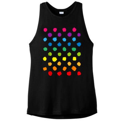 Happy International Dot Day Teacher Dots Ladies PosiCharge Tri-Blend Wicking Tank