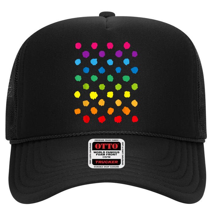 Happy International Dot Day Teacher Dots High Crown Mesh Back Trucker Hat