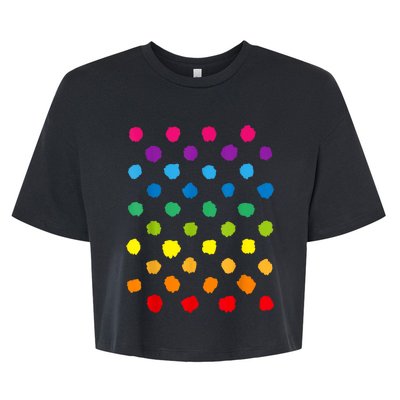 Happy International Dot Day Teacher Dots Bella+Canvas Jersey Crop Tee