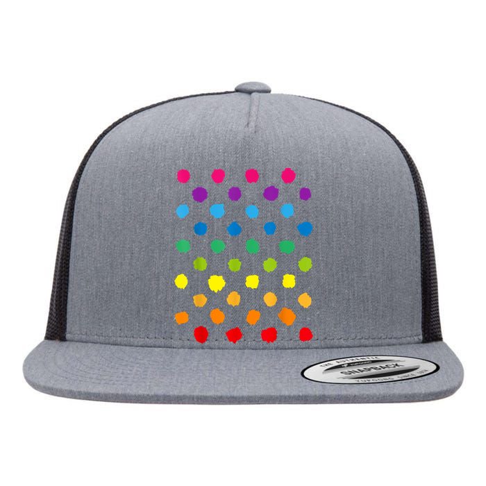 Happy International Dot Day Teacher Dots Flat Bill Trucker Hat