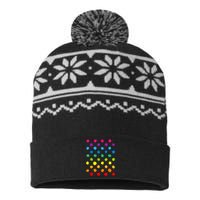 Happy International Dot Day Teacher Dots USA-Made Snowflake Beanie