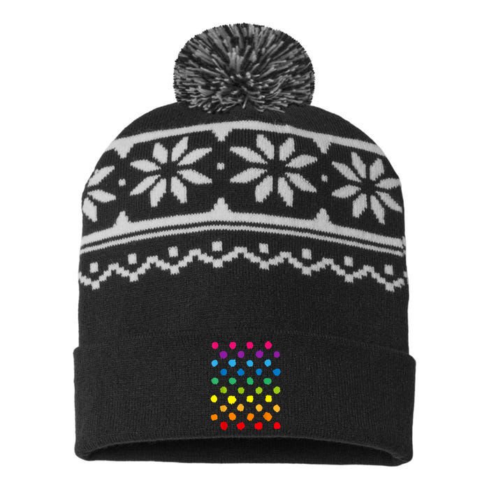 Happy International Dot Day Teacher Dots USA-Made Snowflake Beanie