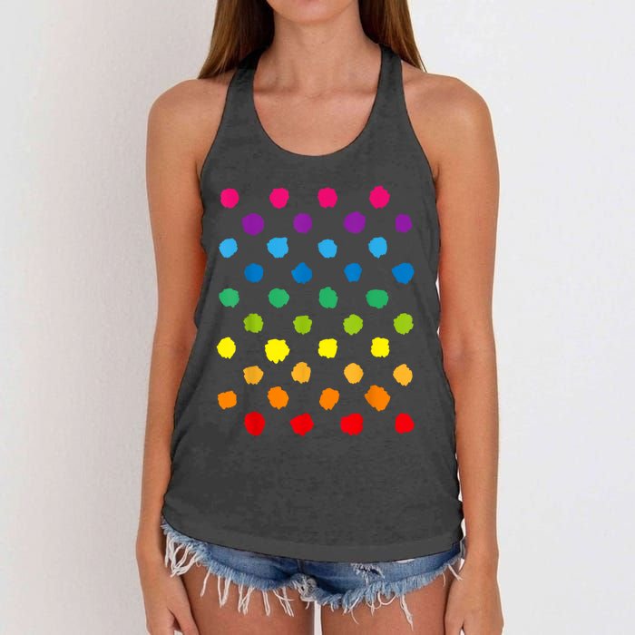 Happy International Dot Day Teacher Dots Women's Knotted Racerback Tank