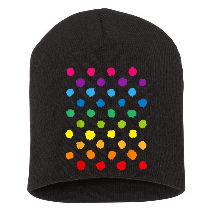 Happy International Dot Day Teacher Dots Short Acrylic Beanie