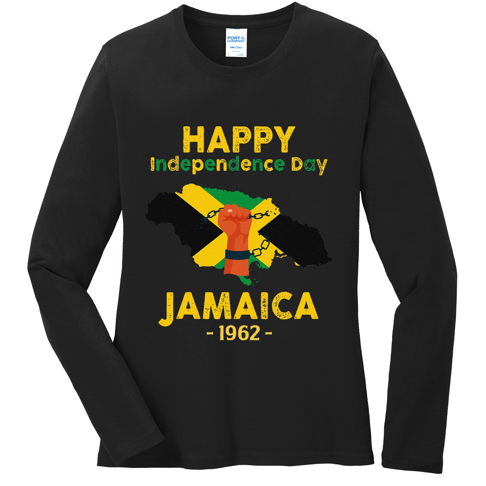Happy Independence Day Jamaica 1962 Ladies Long Sleeve Shirt