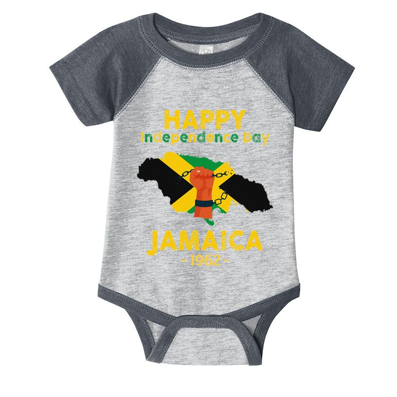 Happy Independence Day Jamaica 1962 Infant Baby Jersey Bodysuit
