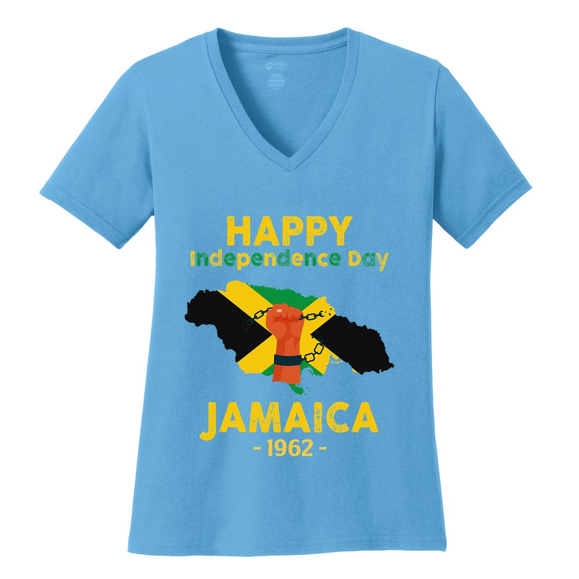 Happy Independence Day Jamaica 1962 Women's V-Neck T-Shirt