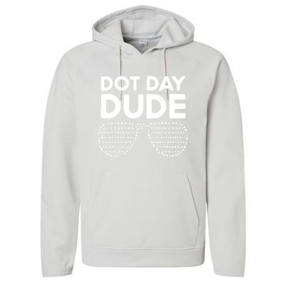 Happy International Dot Day September 15th Polka Dot Performance Fleece Hoodie