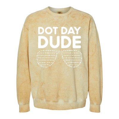 Happy International Dot Day September 15th Polka Dot Colorblast Crewneck Sweatshirt