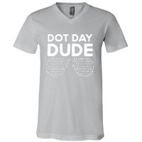 Happy International Dot Day September 15th Polka Dot V-Neck T-Shirt