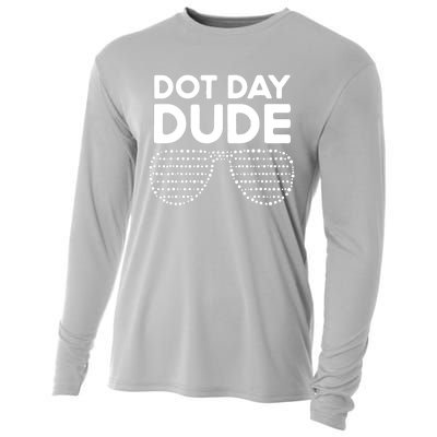 Happy International Dot Day September 15th Polka Dot Cooling Performance Long Sleeve Crew