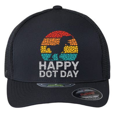 Happy International Dot Day 2024 September 15th Polka Dot Flexfit Unipanel Trucker Cap