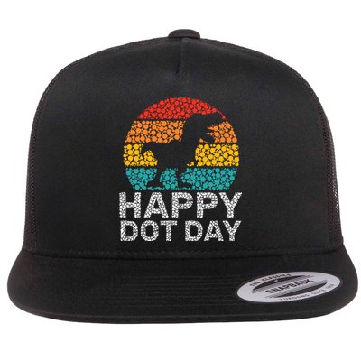 Happy International Dot Day 2024 September 15th Polka Dot Flat Bill Trucker Hat