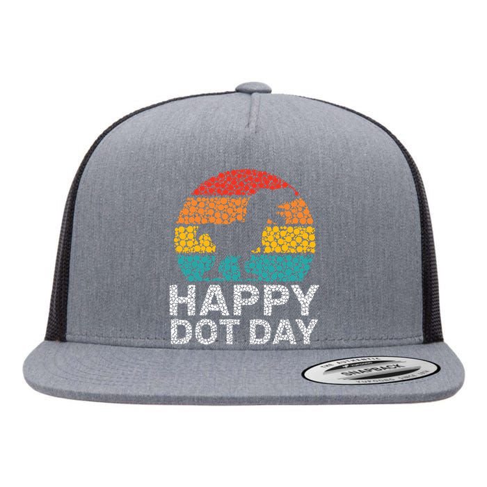 Happy International Dot Day 2024 September 15th Polka Dot Flat Bill Trucker Hat