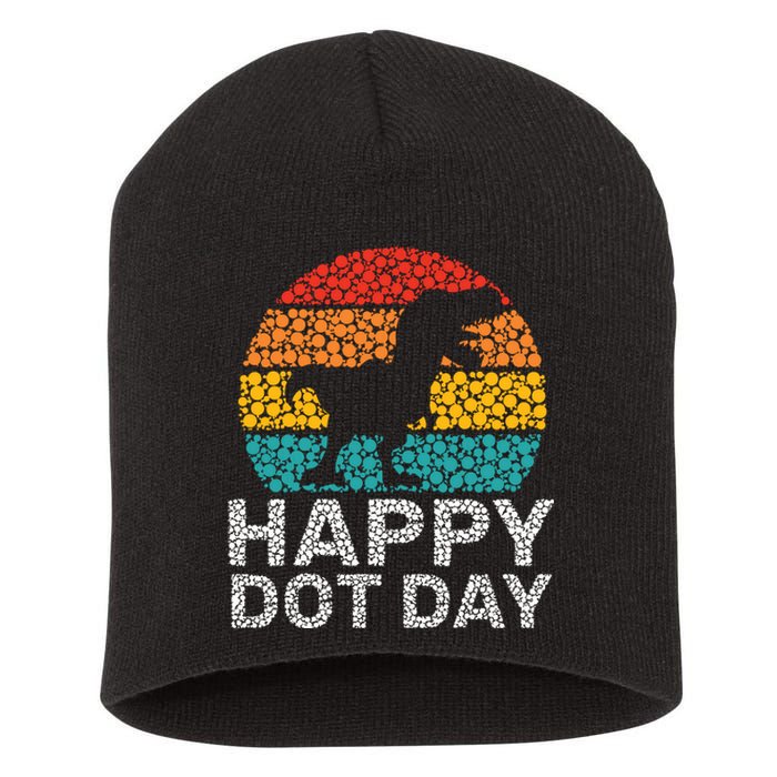 Happy International Dot Day 2024 September 15th Polka Dot Short Acrylic Beanie