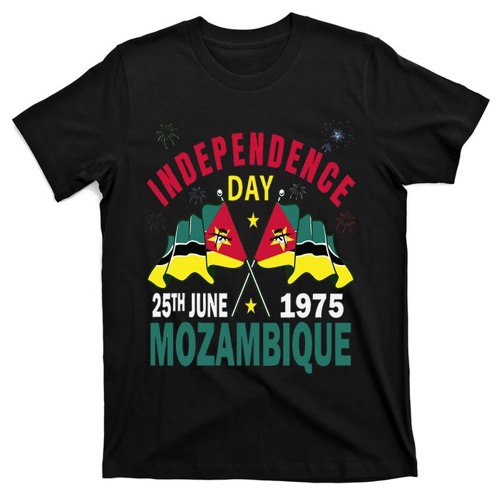 Happy Independence Day Mozambique Mozambican Flag T-Shirt