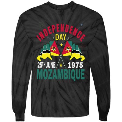 Happy Independence Day Mozambique Mozambican Flag Tie-Dye Long Sleeve Shirt