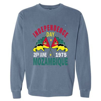 Happy Independence Day Mozambique Mozambican Flag Garment-Dyed Sweatshirt