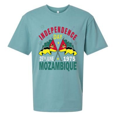 Happy Independence Day Mozambique Mozambican Flag Sueded Cloud Jersey T-Shirt