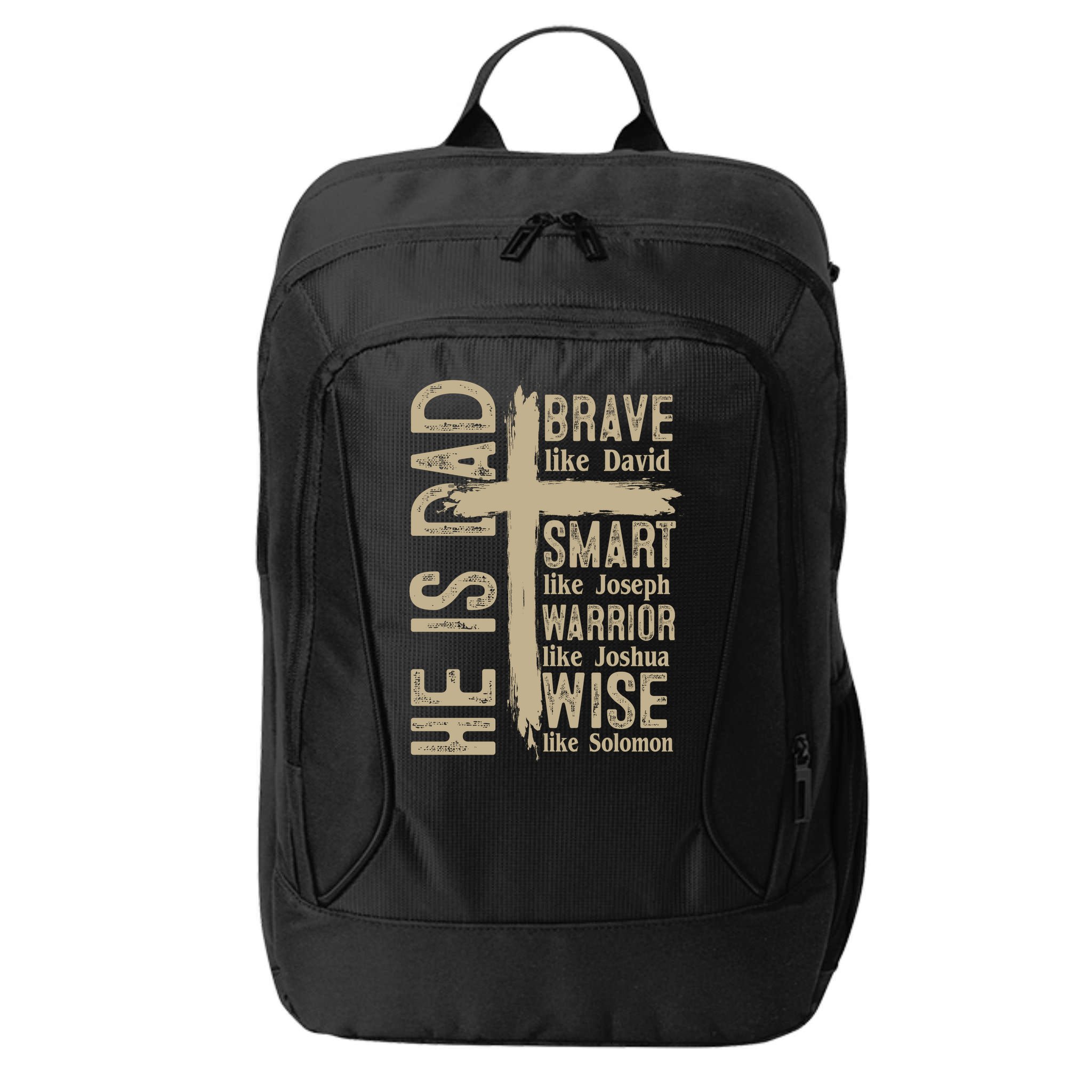 He Is Dad Religious Christian Bible Quote Father City Backpack