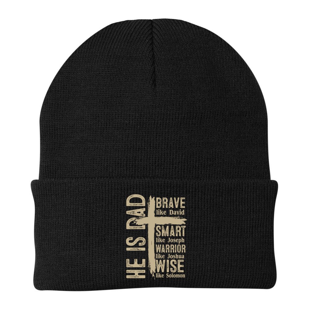 He Is Dad Religious Christian Bible Quote Father Beanie