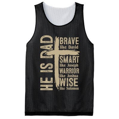 He Is Dad Religious Christian Bible Quote Father Mesh Reversible Basketball Jersey Tank
