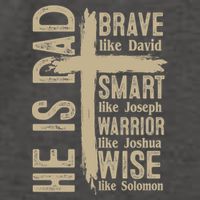 He Is Dad Religious Christian Bible Quote Father Vector Backpack