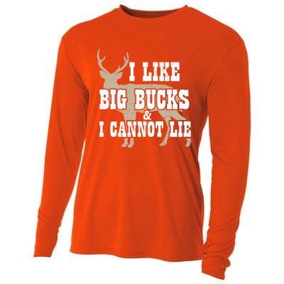 Hunter I Deer Hunting I I Like Big Bucks And I Cannot Lie Gift Cooling Performance Long Sleeve Crew