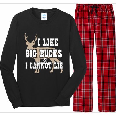 Hunter I Deer Hunting I I Like Big Bucks And I Cannot Lie Gift Long Sleeve Pajama Set