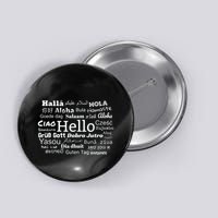 Hello In Different Languages Multilingualism Gift Button