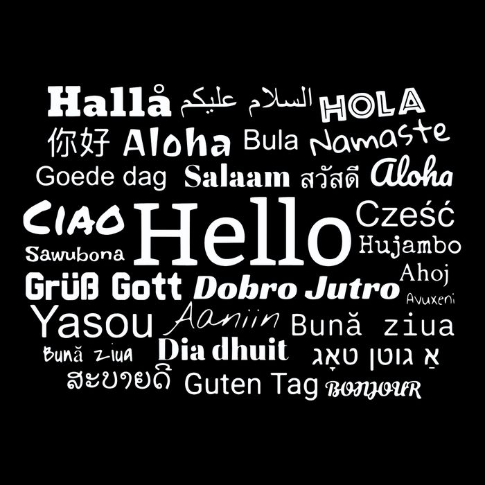 Hello In Different Languages Multilingualism Gift Button