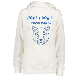 Hope I Dont Pants Funny Cat Pun Womens Funnel Neck Pullover Hood