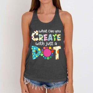 Happy International Dot Day Colorful Polka Dot Kids Dot Day Women's Knotted Racerback Tank