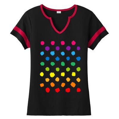 Happy International Dot Teacher Ladies Halftime Notch Neck Tee