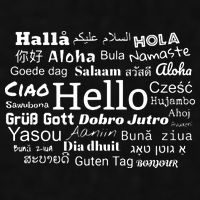 Hello In Different Languages Multilingualism Gift Ladies PosiCharge Tri-Blend Wicking Tank