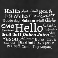 Hello In Different Languages Multilingualism Gift 7 Panel Mesh Trucker Snapback Hat