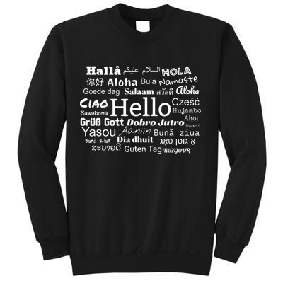 Hello In Different Languages Multilingualism Gift Sweatshirt