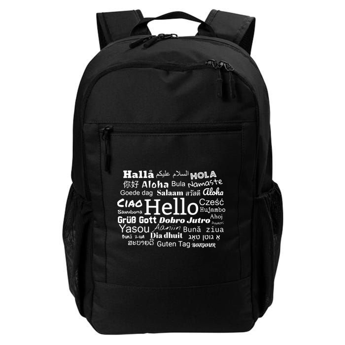Hello In Different Languages Multilingualism Gift Backpack