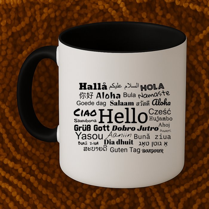 Hello In Different Languages Multilingualism Gift Coffee Mug