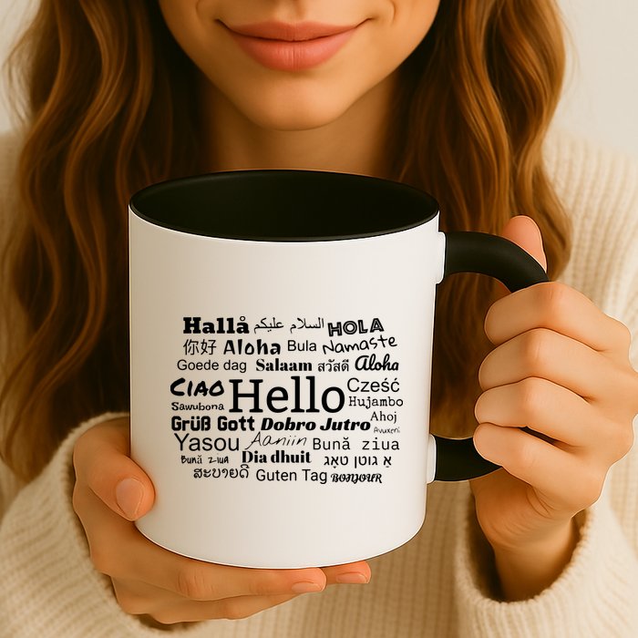 Hello In Different Languages Multilingualism Gift Coffee Mug