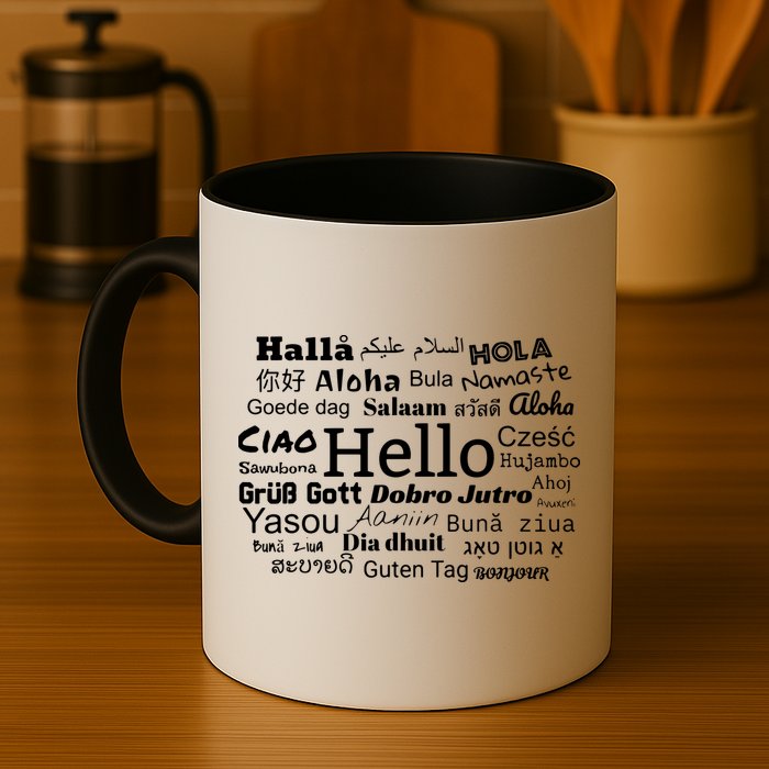Hello In Different Languages Multilingualism Gift Coffee Mug