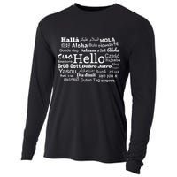 Hello In Different Languages Multilingualism Gift Cooling Performance Long Sleeve Crew