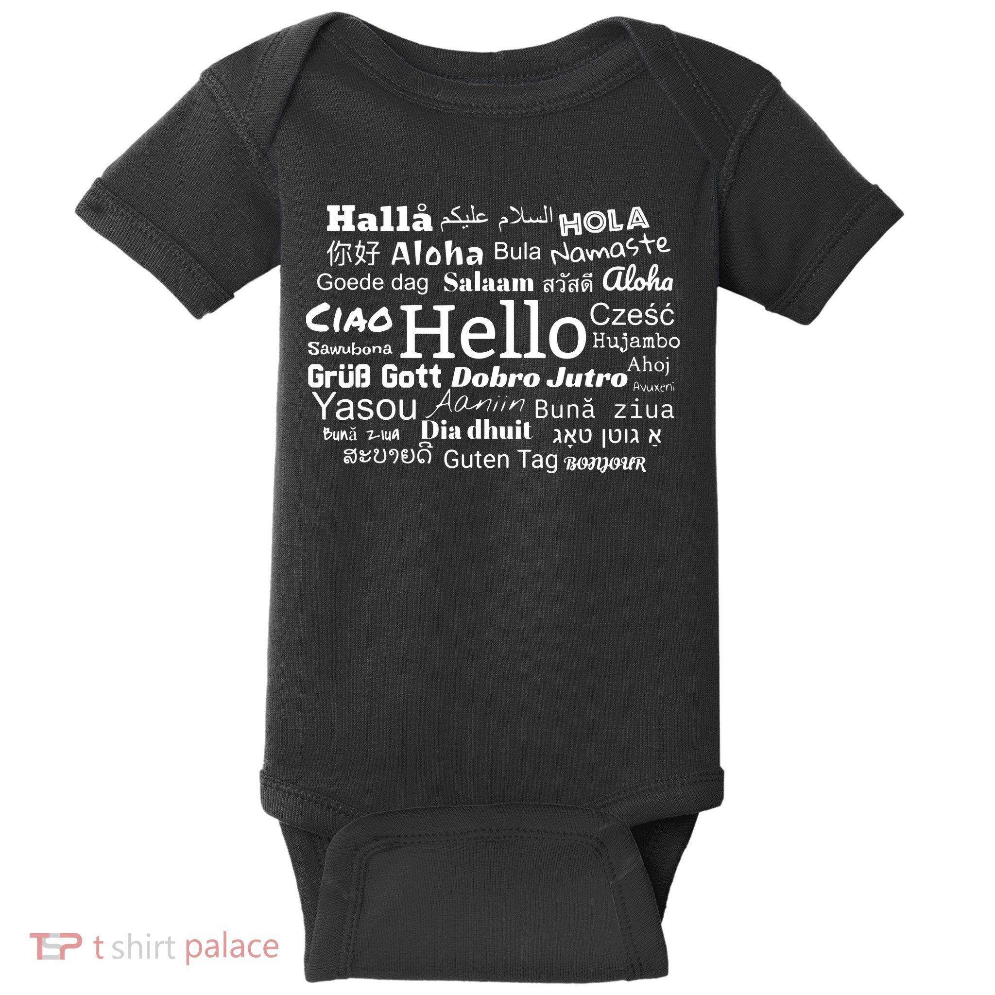 Hello In Different Languages Multilingualism Gift Baby Bodysuit