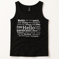 Hello In Different Languages Multilingualism Gift Tank Top