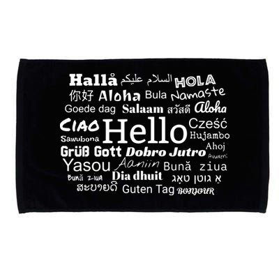 Hello In Different Languages Multilingualism Gift Microfiber Hand Towel