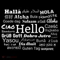 Hello In Different Languages Multilingualism Gift Short Acrylic Beanie